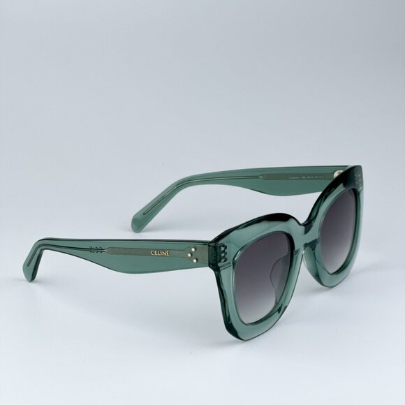 Celine CL4005FN/S 93B BRAND NEW Sunglasses Light Green Gradient Smoke Geometric - Picture 5 of 11